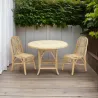 Table ronde en rotin naturel