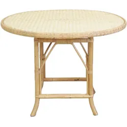 Table ronde en rotin naturel