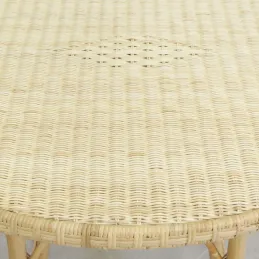 Table ronde en rotin naturel