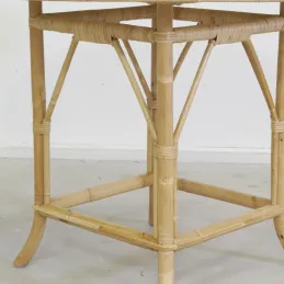 Table ronde en rotin naturel