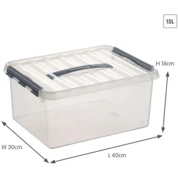 Boîte de rangement en plastique Q-line