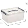 Boîte de rangement en plastique Q-line