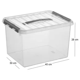 Boîte de rangement en plastique Q-line