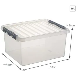 Boîte de rangement en plastique Q-line