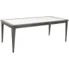 Table de jardin en polyrésine et verre