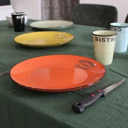 Assiettes colorées Brasserie bistrot (Lot de 6)