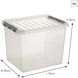 Boîte de rangement en plastique Q-line