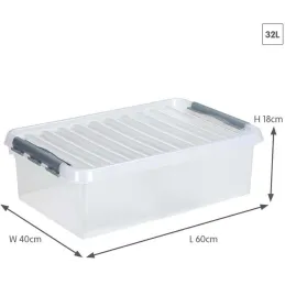 Boîte de rangement en plastique Q-line