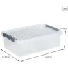 Boîte de rangement en plastique Q-line
