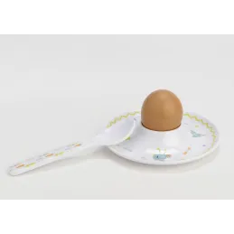 Coffret coquetier avec cuillère