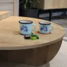 Tasse en émail coloré Décors