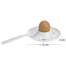Coffret coquetier avec cuillère