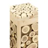 Sellettes carrées rondins de bois (lot de 2)