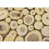 Sellettes carrées rondins de bois (lot de 2)