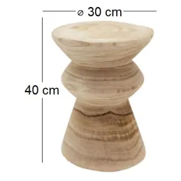 Tabouret en bois paulownia
