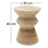 Tabouret en bois paulownia