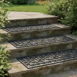 Tapis d'escalier antiglisse en caoutchouc