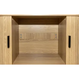 Commode en bois et métal à lamelles Kyoto