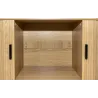 Commode en bois et métal à lamelles Kyoto