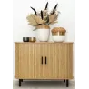 Commode en bois et métal à lamelles Kyoto