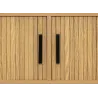 Meuble TV en bois et métal à lamelles Kyoto