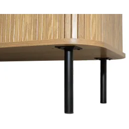 Meuble TV en bois et métal à lamelles Kyoto