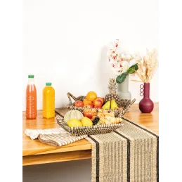 Manne rectangulaire en jonc naturelle