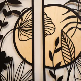 Décoration murale en métal Ginkgo