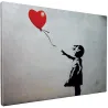 Toile décorative fille avec ballon 100 x 70 cm