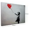 Toile décorative fille avec ballon 100 x 70 cm