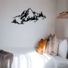 Décoration murale en métal Montagnes 67 x 30 cm