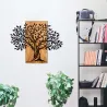 Décoration murale en métal et bois Arbre 72 x 58 cm
