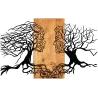 Décoration murale en métal et bois Arbre