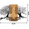 Décoration murale en métal et bois Arbre