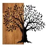 Décoration murale en métal et bois Arbre