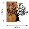 Décoration murale en métal et bois Arbre