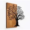 Décoration murale en métal et bois Arbre