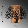 Décoration murale en métal et bois Arbre