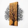 Décoration murale en métal et bois Arbre