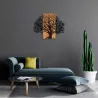 Décoration murale en métal et bois Arbre
