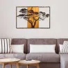 Décoration murale en métal et bois Arbre