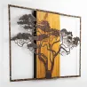 Décoration murale en métal et bois Arbre