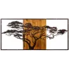 Décoration murale en métal et bois Arbre