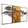 Décoration murale en métal et bois Arbre