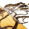 Décoration murale en métal et bois Arbre