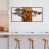Décoration murale en métal et bois Arbre