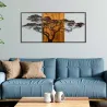 Décoration murale en métal et bois Arbre