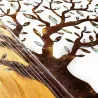 Décoration murale en métal et bois Arbre