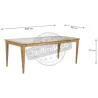 Table de jardin en polyrésine et verre