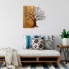 Décoration murale en métal et bois Arbre